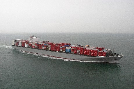 Cargo ships passage